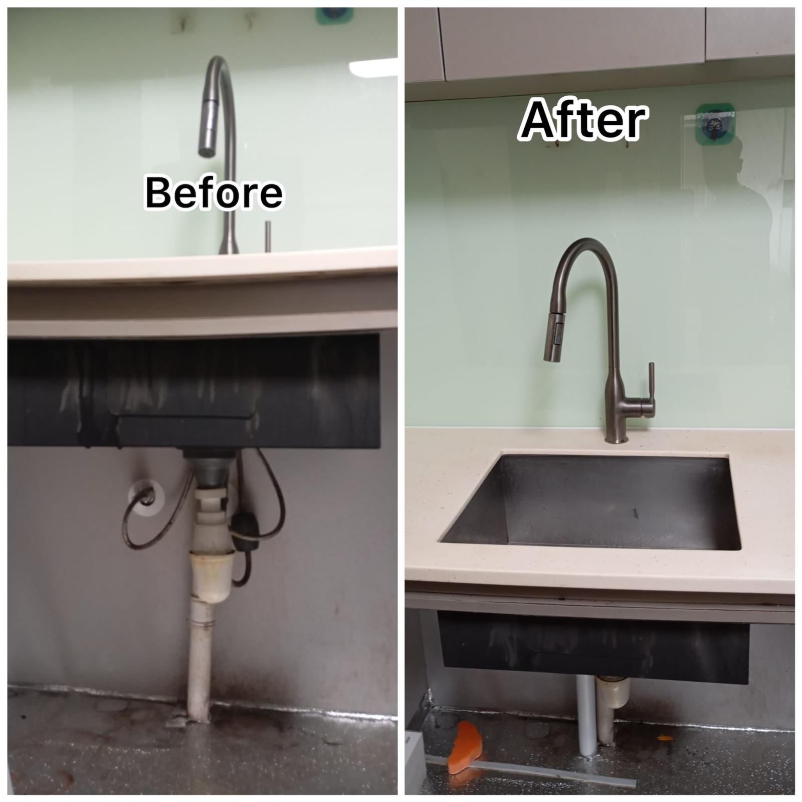 Sink Plumbing Modification & Kitchen Sink Installation Service in Singapore